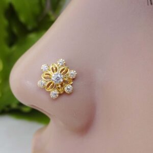 Gold Nose Jewelry Summer Sale Fresh Trends Diamond Nose Stud Crystal Nose Piercing Wedding Nose Stud Gold Nose Stud Indian Nose Stud Diamond Nose Stud Sterling Silver Nose Stud