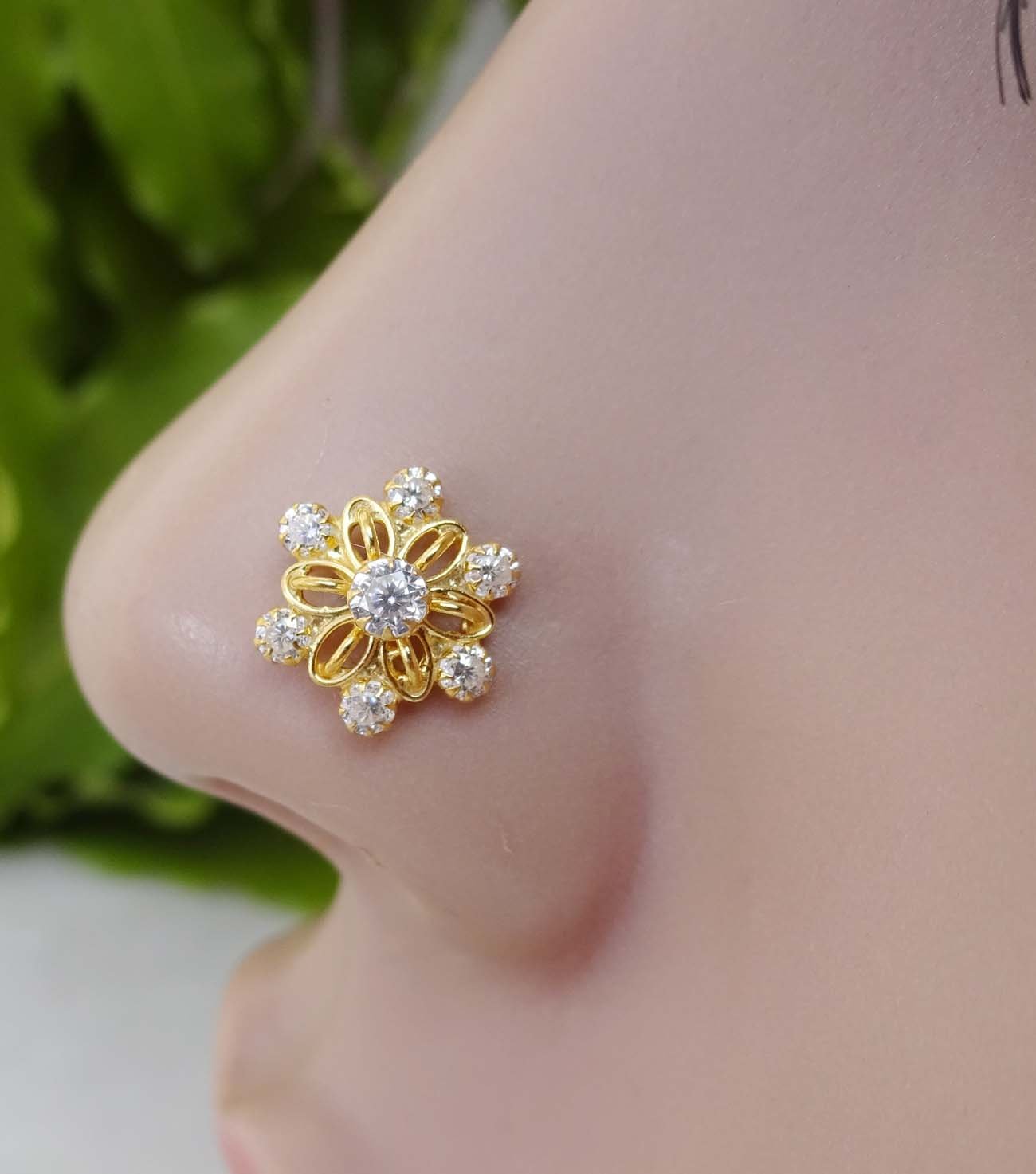 Gold Nose Jewelry Summer Sale Fresh Trends Diamond Nose Stud Crystal Nose Piercing Wedding Nose Stud Gold Nose Stud Indian Nose Stud Diamond Nose Stud Sterling Silver Nose Stud