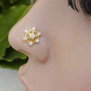 Gold Nose Jewelry Summer Sale Fresh Trends Diamond Nose Stud Crystal Nose Piercing Wedding Nose Stud Gold Nose Stud Indian Nose Stud Diamond Nose Stud Sterling Silver Nose Stud