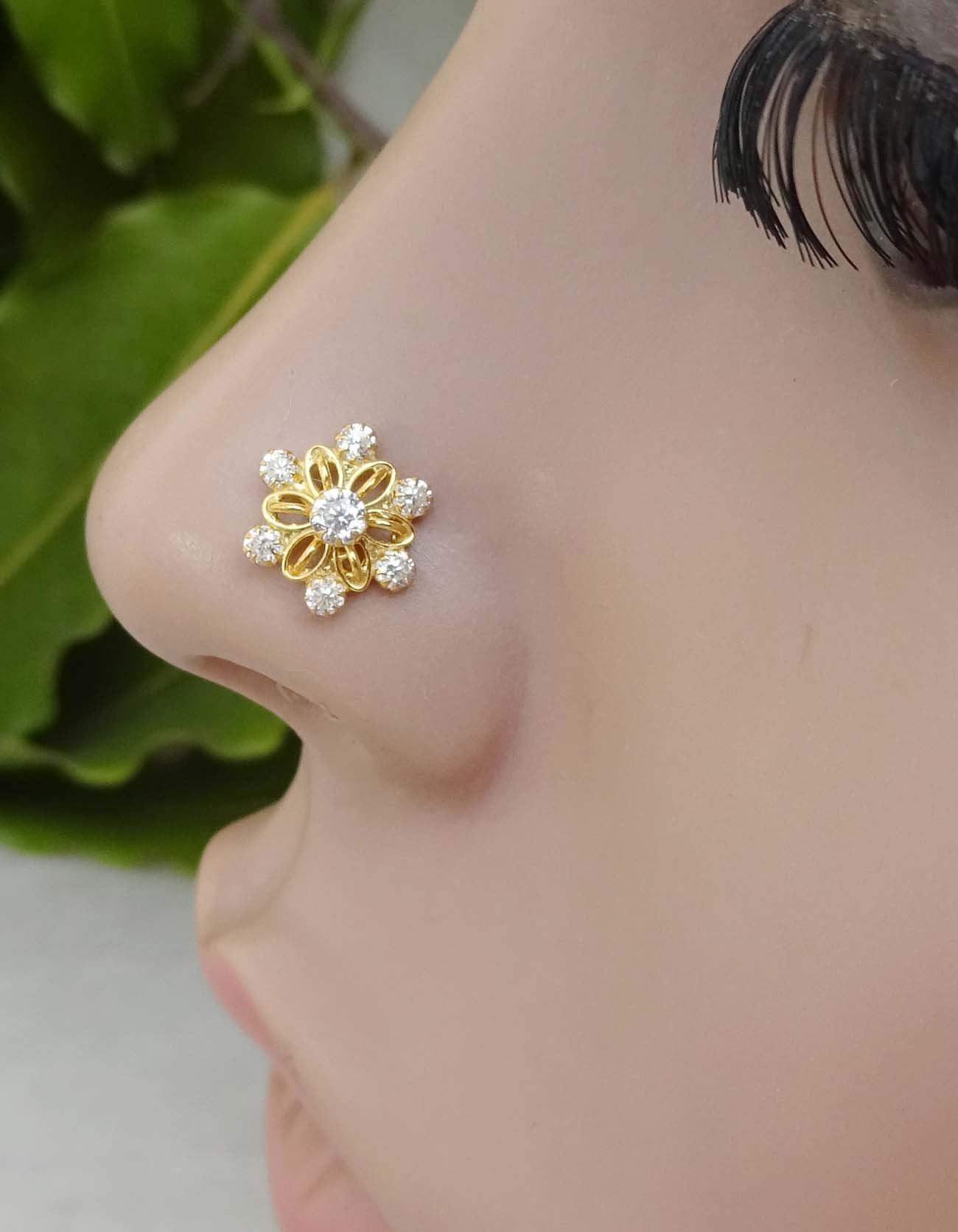 Gold Nose Jewelry Summer Sale Fresh Trends Diamond Nose Stud Crystal Nose Piercing Wedding Nose Stud Gold Nose Stud Indian Nose Stud Diamond Nose Stud Sterling Silver Nose Stud