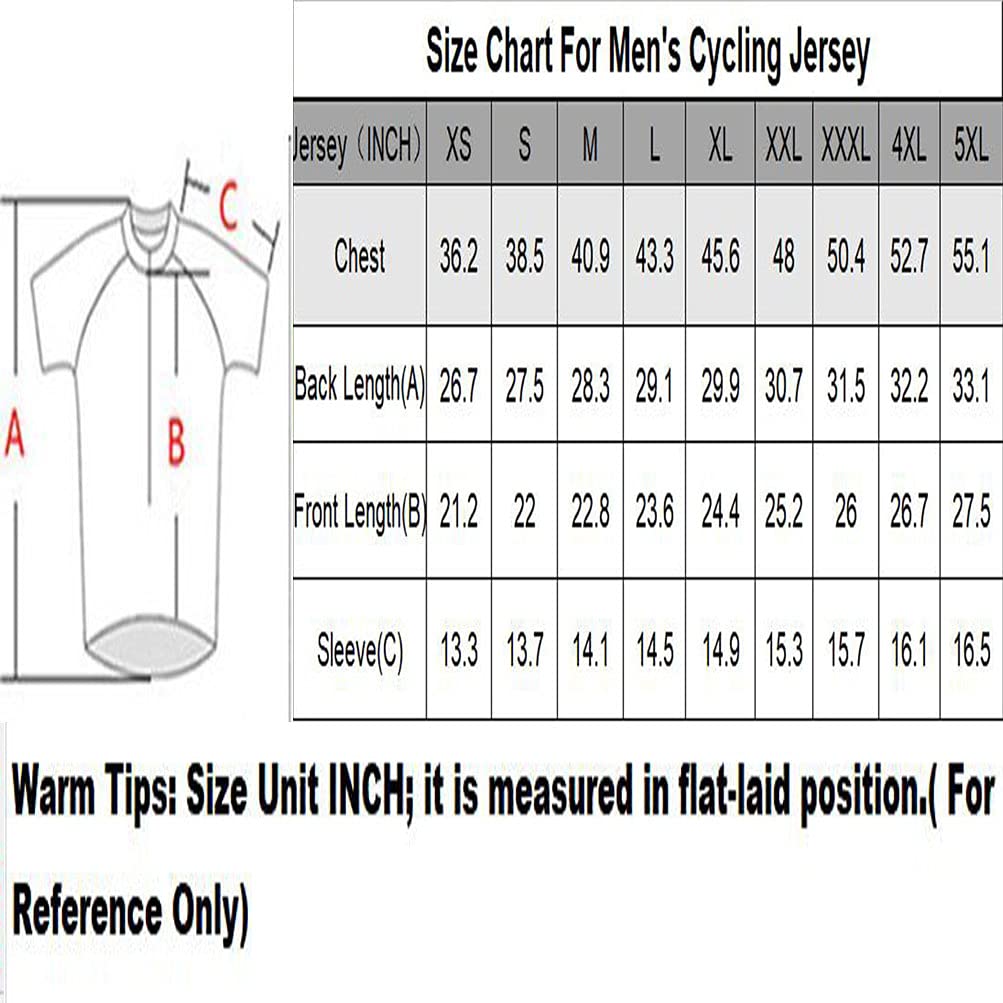 XUNQI Men's Cycling Jersey Long Sleeve Reflective with Rear Zippered Bag American Cycling Team Size M