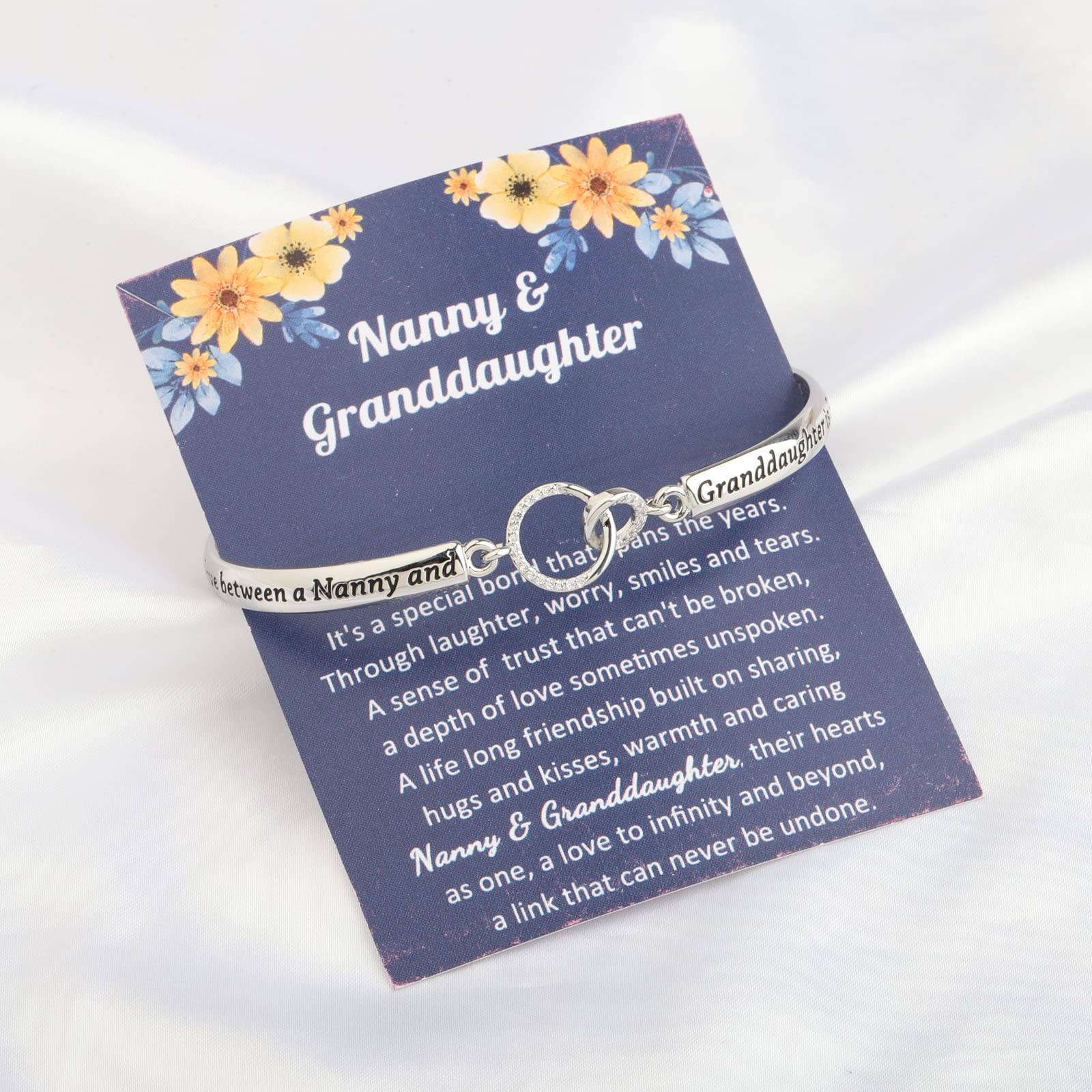 BNQL Nanny Gifts from Granddaughter Bracelet Nanny and Granddaughter Gifts from Nanny Bracelet Jewelry Gifts for Babysitter