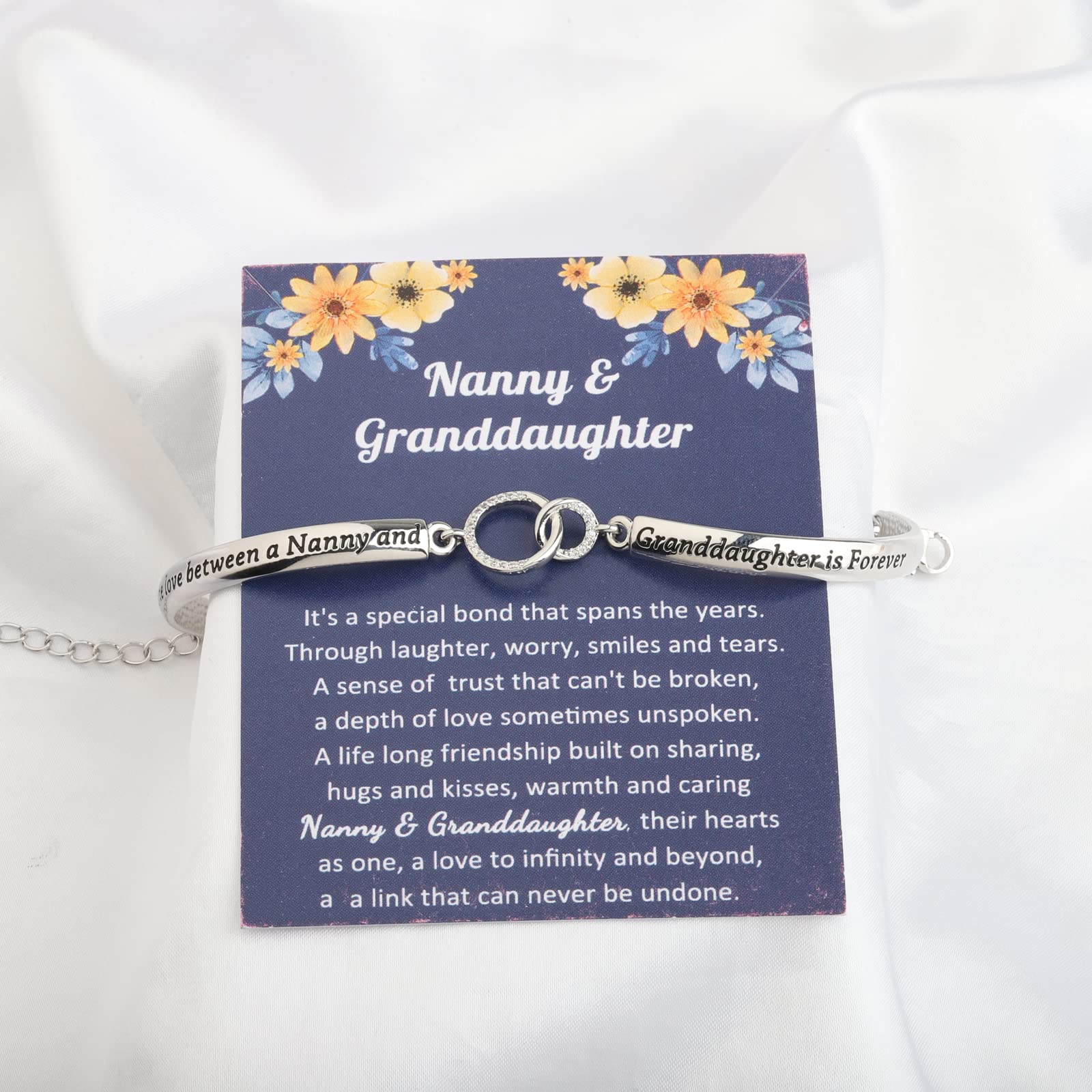 BNQL Nanny Gifts from Granddaughter Bracelet Nanny and Granddaughter Gifts from Nanny Bracelet Jewelry Gifts for Babysitter