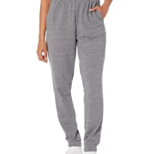 Hanes Comfortblend Originals French Terry Joggers, Lightweight Fleece Sweatpants for Women, 30", Available in Plus, Black 50R PE Heather, Large