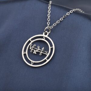 TIIMG Sitael Angel Sigil Pendant Jewelry Sitael Angel Seal Talisman Against Adversities Gift (SITAEL necklace)