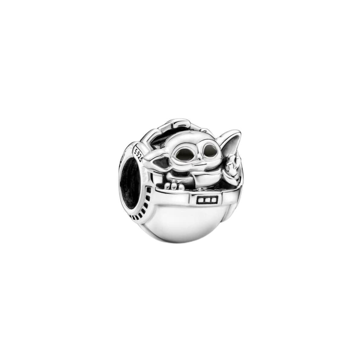 Ouroyea Baby Grogu & Crib Yoda Charm 925 Sterling Silver Pendant,Jewelry Bead Gifts for Women Bracelet&Necklace 027