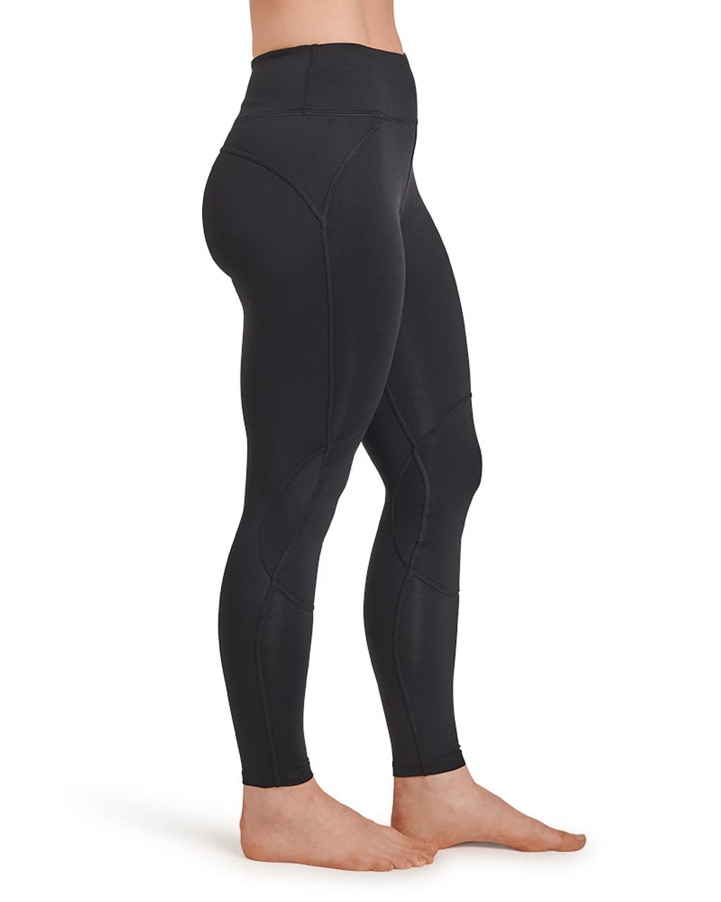 Tommie Copper Women's Pro-Grade Leggings with Knee Support | UPF 50, Breathable Compression for Sports & Daily Muscle Support - Black - X-Large