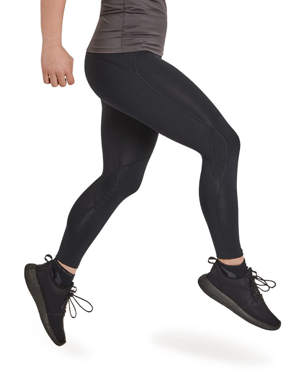 Tommie Copper Women's Pro-Grade Leggings with Knee Support | UPF 50, Breathable Compression for Sports & Daily Muscle Support - Black - X-Large