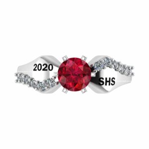 Custom class ring for Girl Women High School College University Academy 2022 2023 2024 2025 2026 Senior Graduation Personalized Gift Customized for her Sterling Silver - Custom Made Jewel