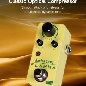 FLAMMA FC21 Compressor Pedal Electric Guitar Effects Pedal Classic Optical Compressing Effect True Bypass