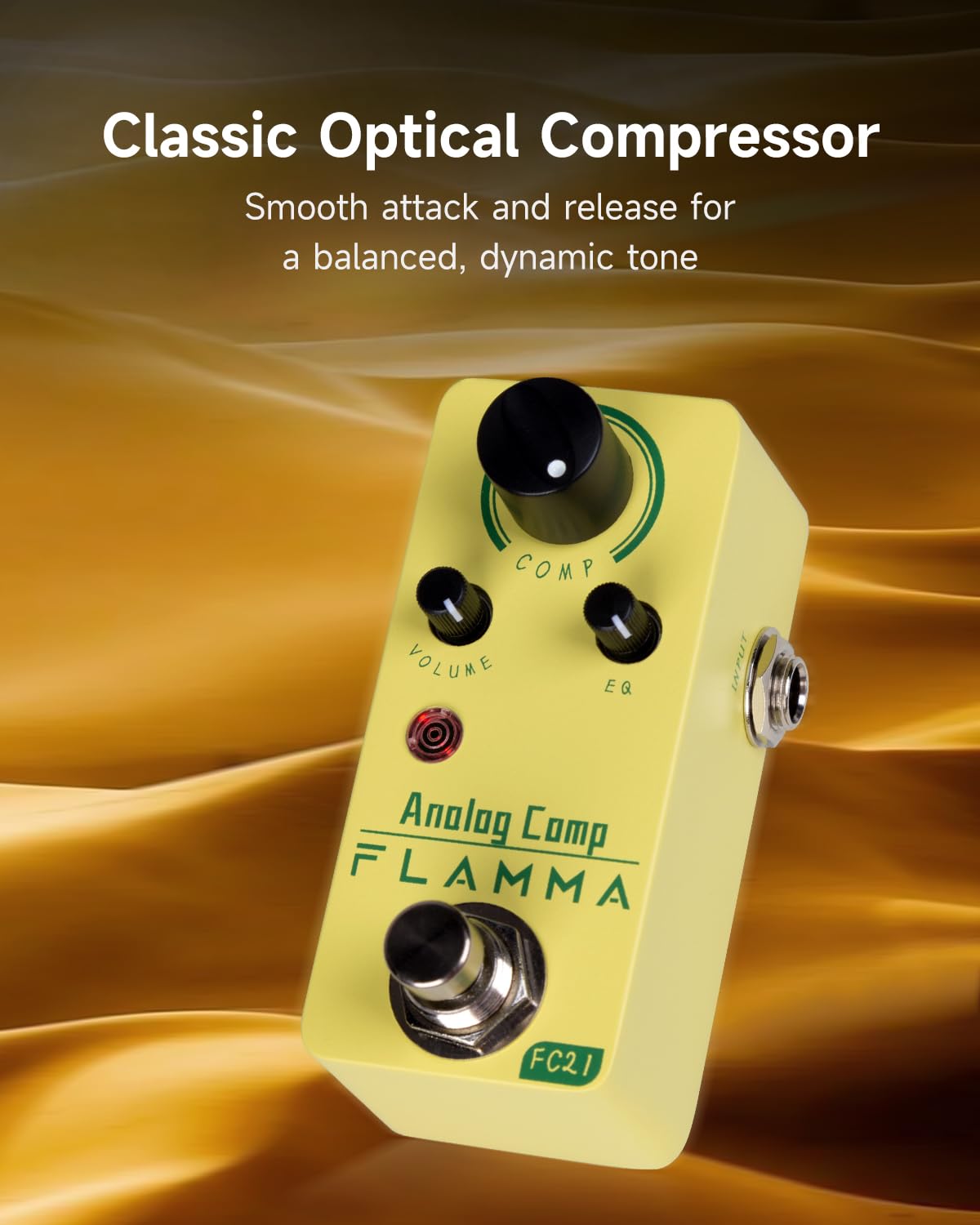 FLAMMA FC21 Compressor Pedal Electric Guitar Effects Pedal Classic Optical Compressing Effect True Bypass