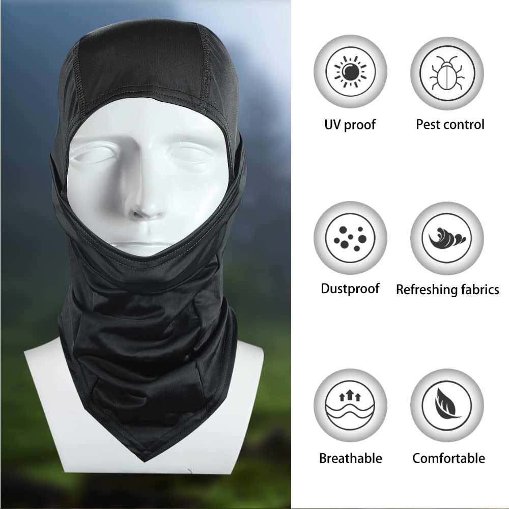 Camo Balaclava Face Shiesty Ski Mask,UV Protection Ice Silk Neck Gaiter Sun Hood for Men Women Motorcycle Cycling