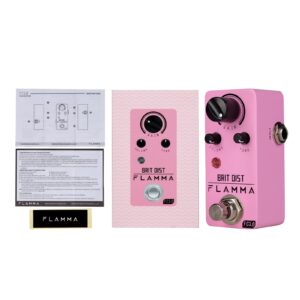 FLAMMA FC20 Distortion Pedal Electric Guitar Pedal High Gain Distortion Effect with Adjustable Mid Frequency Control True Bypass