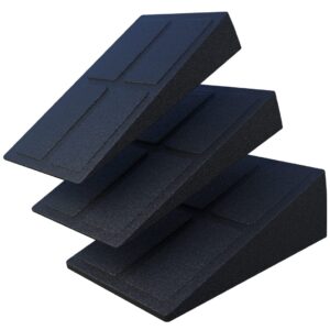 Squat Wedge Block (Box of 3) - Knees Over Toes Epp Foam Blocks - Non-Slip Calf Raise Block - Adjustable Slant Board for Squats - Squat wedges for Yoga & Stretching - Calf Exercise Equipment