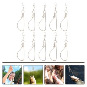 BESPORTBLE Outdoor Accessories Knot Tying Tool 10Pcs Stainless Steel Fishing Stringer Clip Portable Fish Stringer Fishing Stringer Fishing Stringer Live Outdoor Accessories Fishing Tool