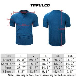 TAPULCO Men's Collarless Golf Shirts Casual Summer Quick Dry Tech Performance Athletic Sports Tee Fashionable Patterned Active Tshirts Camo Black X-Large