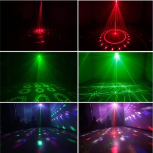 Party Lights DJ Disco Lights, Sound Activated Party Lights, LED Stage Lights DJ Lights with Remote Control, Suitable for Family Party, Karaoke, Ktv, Christmas Halloween