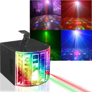 Party Lights DJ Disco Lights, Sound Activated Party Lights, LED Stage Lights DJ Lights with Remote Control, Suitable for Family Party, Karaoke, Ktv, Christmas Halloween