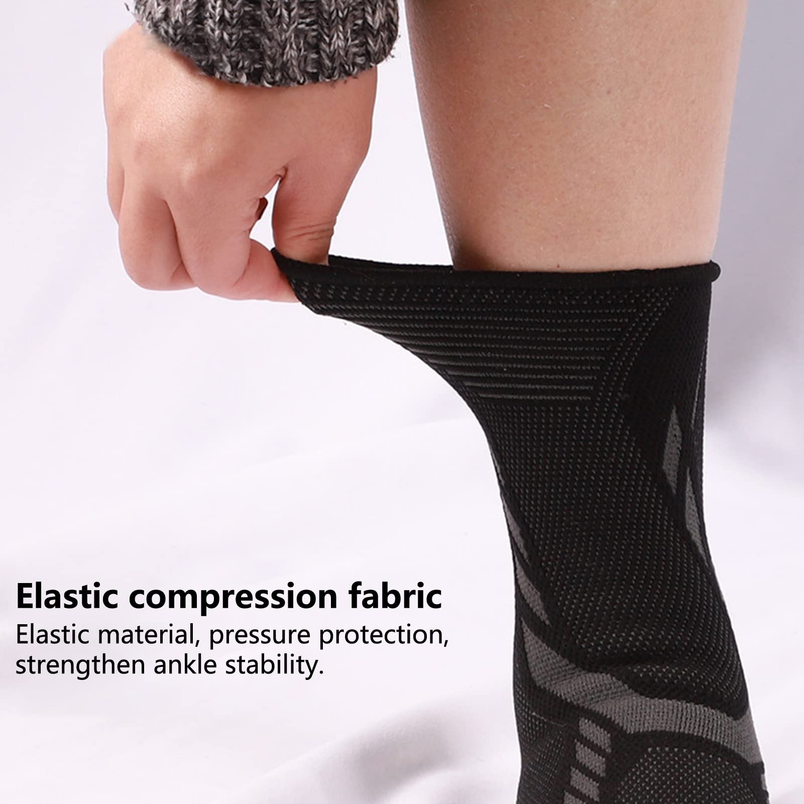 Saterkali Ankle Guard Breathable Injury Recovery Easy Wear Ankle Brace Compression Support Sleeve for Sports XL