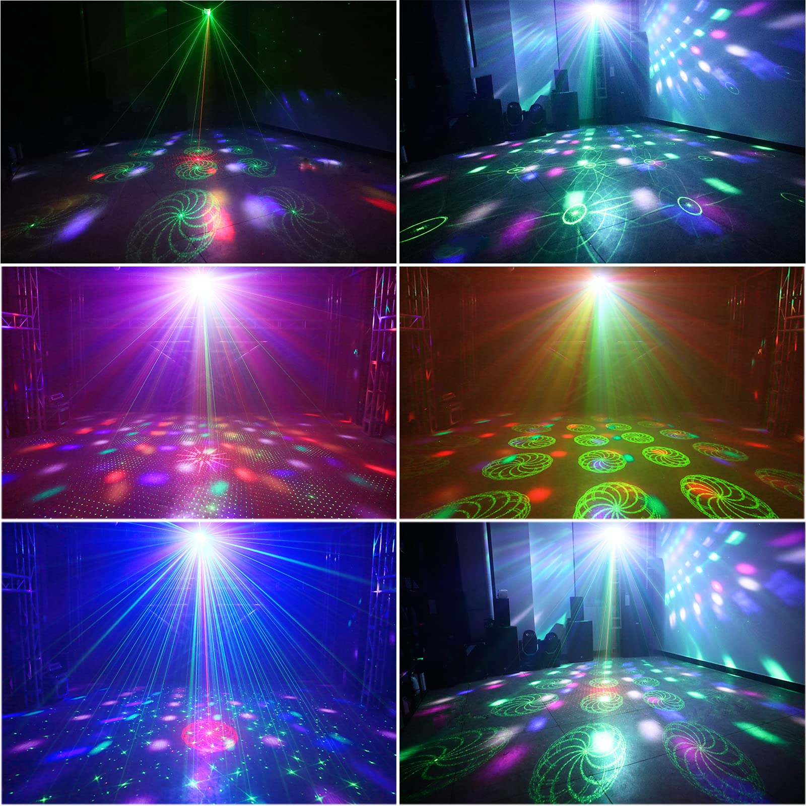 Party Lights DJ Disco Lights, Sound Activated Party Lights, LED Stage Lights DJ Lights with Remote Control, Suitable for Family Party, Karaoke, Ktv, Christmas Halloween