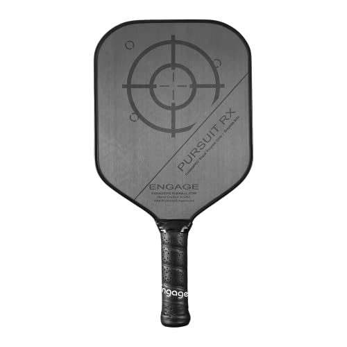 Engage Pickleball Pursuit RX Pickleball Paddle - Graphite Pickleball Paddle with Black Core - USAPA Approved - Made in USA (1/2" for Power, Standard (7.9-8.3oz))