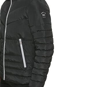 KENNETH COLE Men's Puffer Jacket, Reflective Black, Small