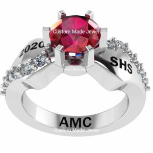 Custom class ring for Girl Women High School College University Academy 2022 2023 2024 2025 2026 Senior Graduation Personalized Gift Customized for her Sterling Silver - Custom Made Jewel