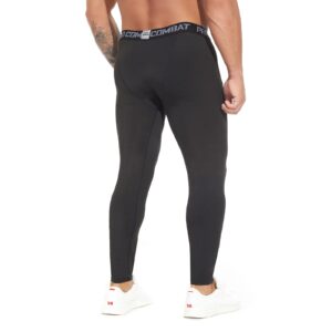 SS COLOR FISH Men Compression Pants Athletic Baselayer Workout Legging Running Tights for Men Black