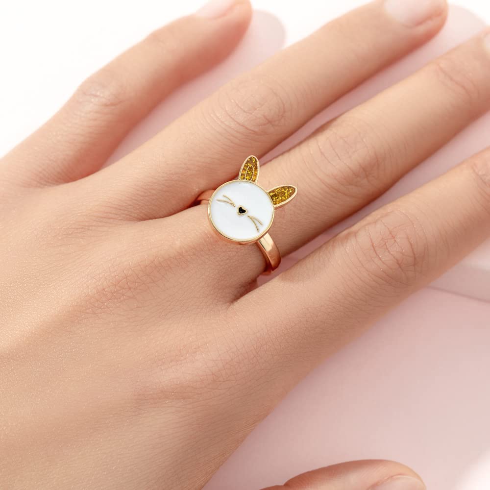 3Pcs Fidget Anxiety Rings Open Daisy Butterfly Unicorn Spinner Stackable Rings for Women