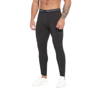 SS COLOR FISH Men Compression Pants Athletic Baselayer Workout Legging Running Tights for Men Black