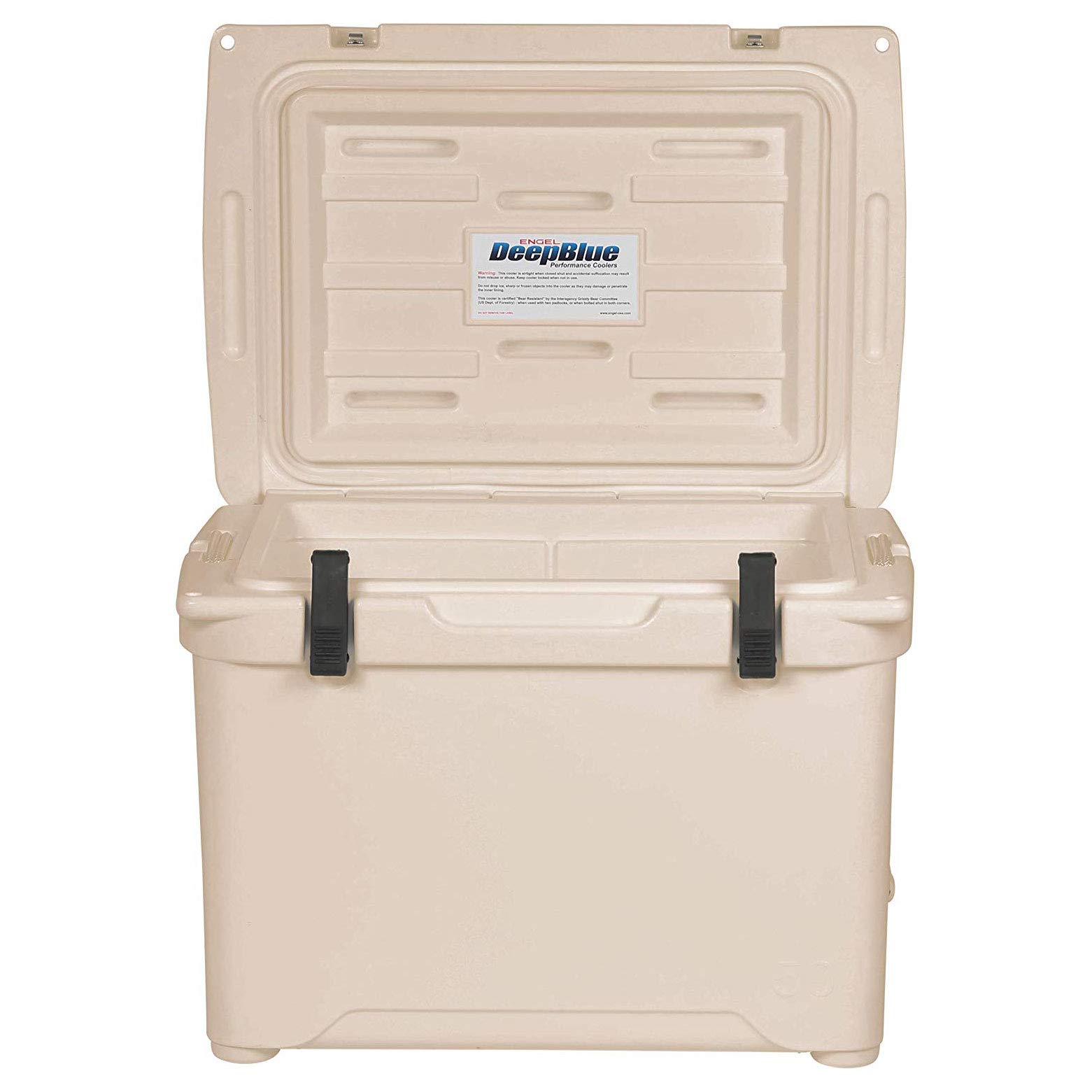 Engel Coolers ENG50 Cooler | 60 Can High Performance Durable Seamless Rotationally Molded Ice Box for Camping, Hunting, and Fishing - Coastal White