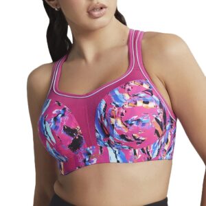 Panache Women's High Impact Underwire Sports Bra, Abstract Orchid, 28DD