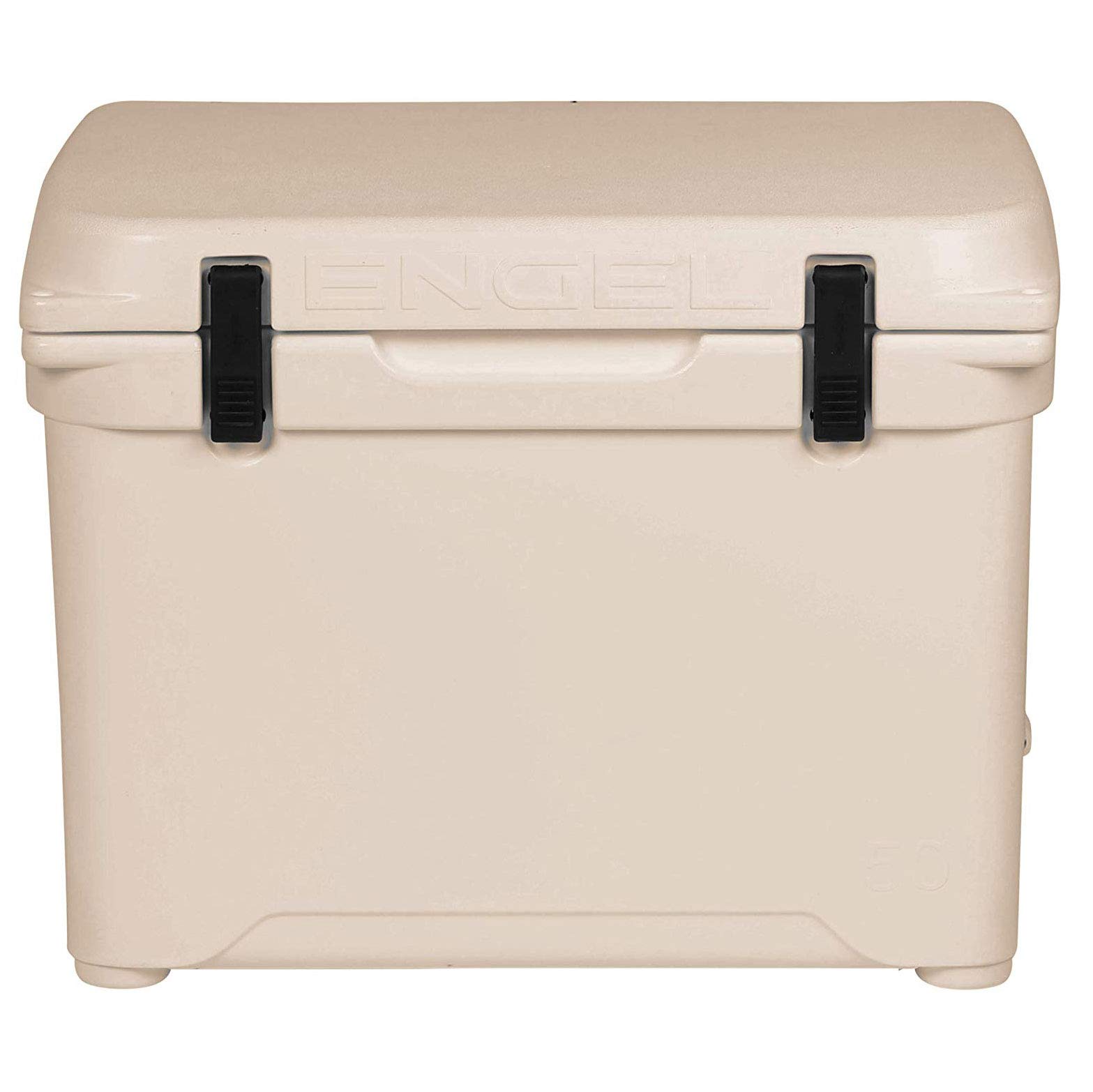 Engel Coolers ENG50 Cooler | 60 Can High Performance Durable Seamless Rotationally Molded Ice Box for Camping, Hunting, and Fishing - Coastal White