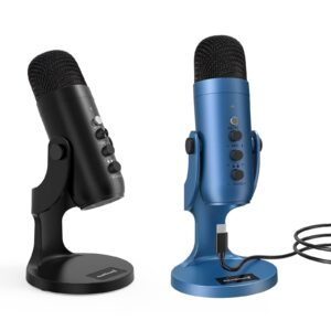 ZealSound k66 Recording Microphone Bundle Black+Blue