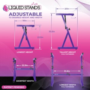 Liquid Stands Piano Keyboard Stand - Z Style Adjustable and Portable Heavy Duty Music Stand for Kids and Adults -Fits 54-88 Key Electric Pianos - Sturdy Musical Keyboard Stand (Purple)