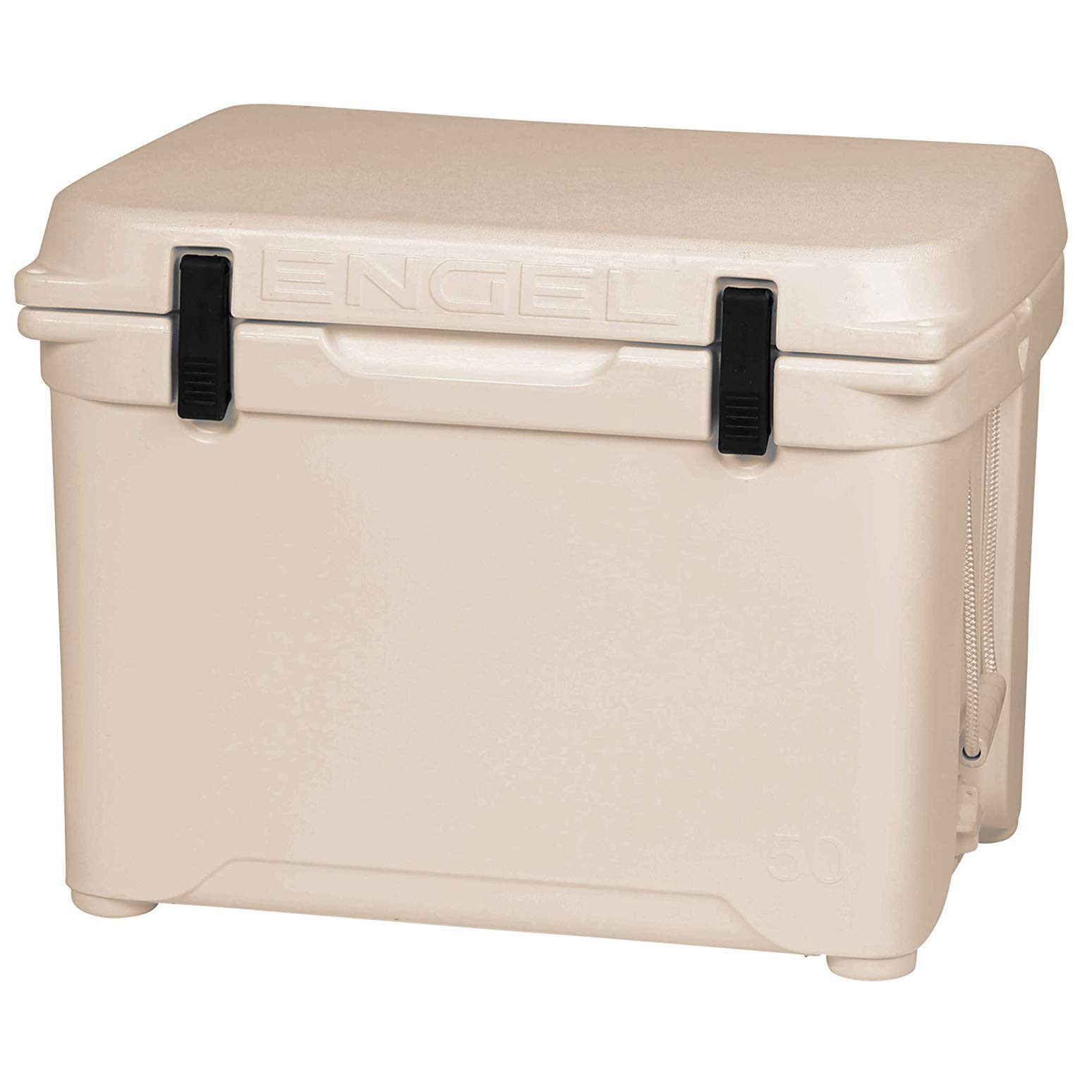 Engel Coolers ENG50 Cooler | 60 Can High Performance Durable Seamless Rotationally Molded Ice Box for Camping, Hunting, and Fishing - Coastal White