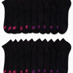 Avia Women's Quarter Socks - 20 Pack Comfort Cushioned Ankle Socks - Breathable Athletic Socks for Women (Sizes: 4-9, 9-12), Size 4-9, Black