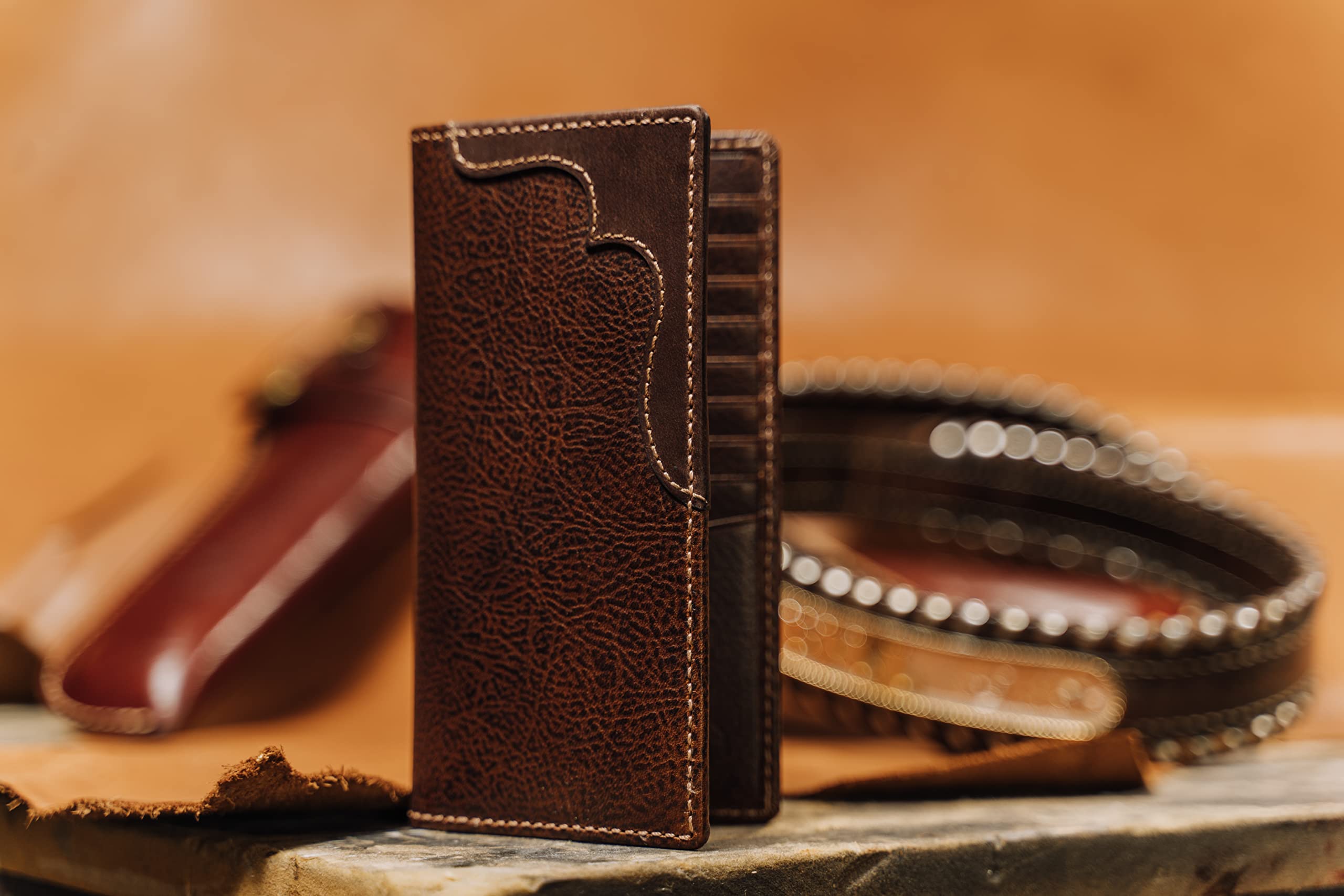 House of Jack Co. COLT Long Bifold Wallet | Rodeo Wallet | Full Grain Cowhide Leather | Long Bifold Men's Wallet | Western Wallet