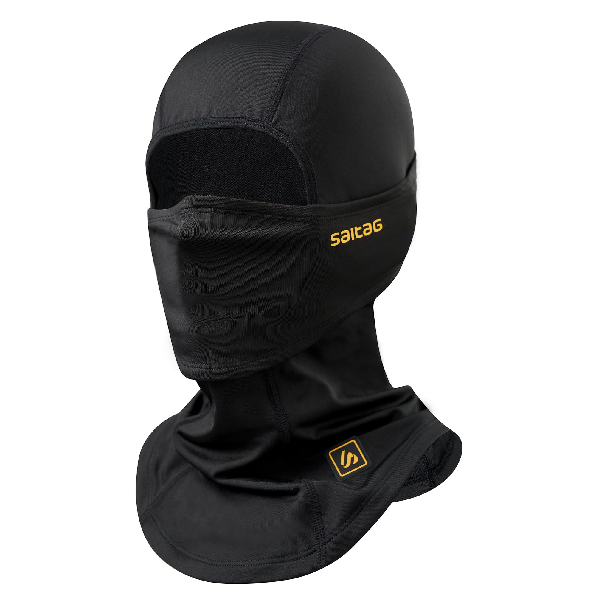 SAITAG Winter Balaclava Ski Mask, Moisture Wicking and Windproof Fleece Thermal Face Mask, Skiing Motorcycle Hood Cold Weather Gear for Men Women Black