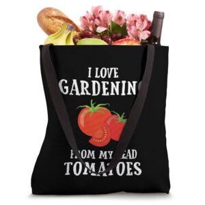 Vegetable Gardener Gardening Funny Pun Head Tomatoes Tote Bag