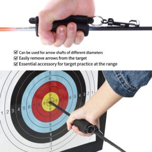 FENJANER Archery Arrow Puller Hand Saver Target Remover Gripper for Practice Shooting (Black)