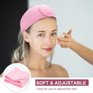 NONSTOP Spa Facial Sponge 4 Pack Make Up Skincare Sponge Headbands Hair Wrap Head Sponge Towel Stretch Headband for Make Up, Shower