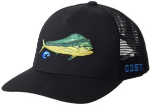 costa del mar dorado stitched trucker hat black