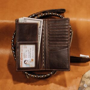 House of Jack Co. COLT Long Bifold Wallet | Rodeo Wallet | Full Grain Cowhide Leather | Long Bifold Men's Wallet | Western Wallet