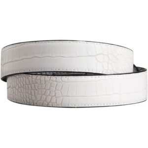 Greg Norman Men's Reversible Croco Print Leather Golf Belt Grey/White 40