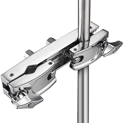 Facmogu Silver Multi-clamp, Adjustable Quick Release Multi-clamp Construct with Premium Stainless Steel Material, Cymbal Stand Mount Holder for Drum Cymbal Stands & Holders