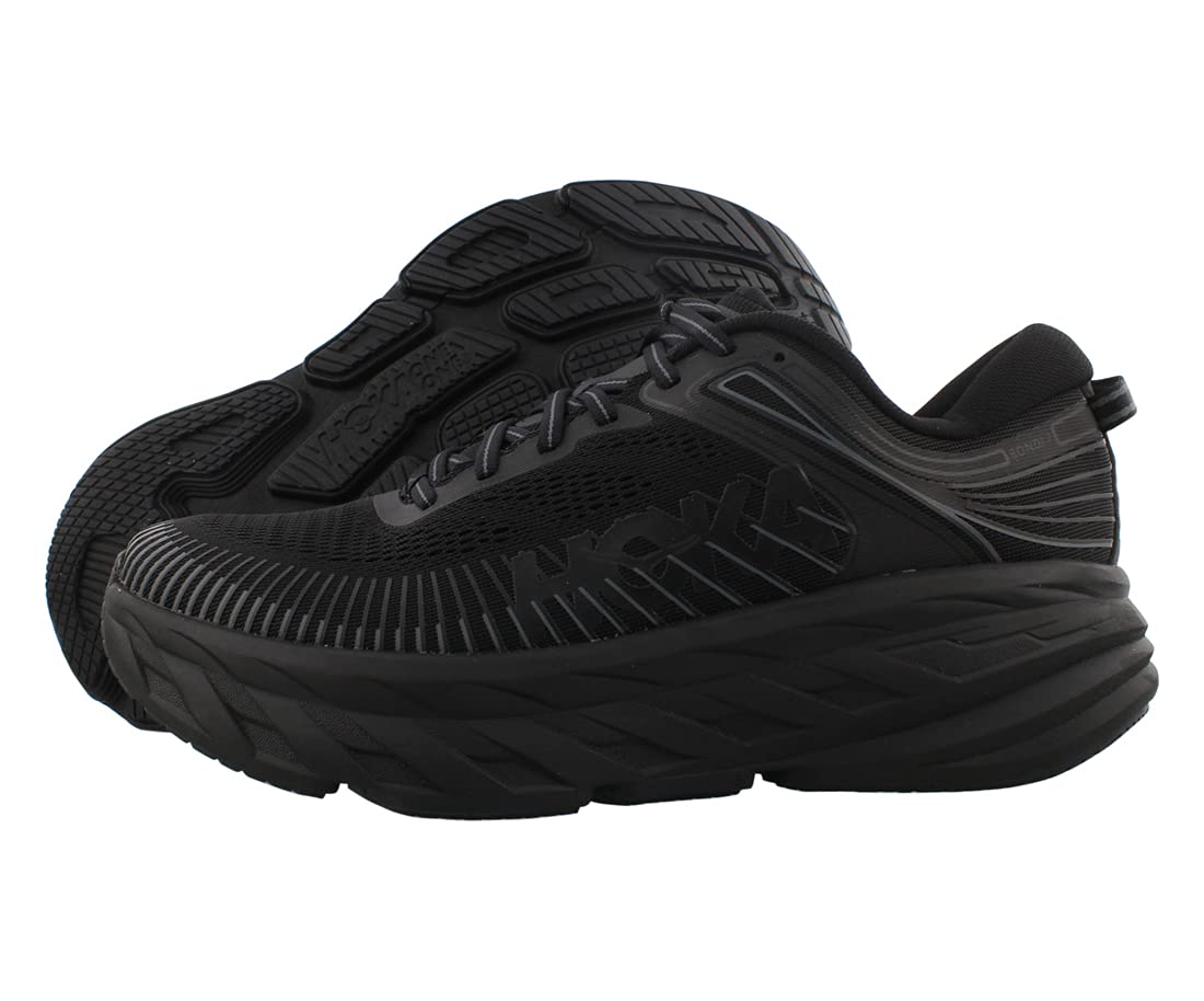 HOKA ONE ONE Bondi 7 Mens Shoes Size 9.5, Color: All Black