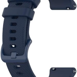 Wristology Quick Release Easy Change Replacement Soft Silicone Rubber Watch Band Strap for Men Women 18mm (Navy Blue) SB02-18