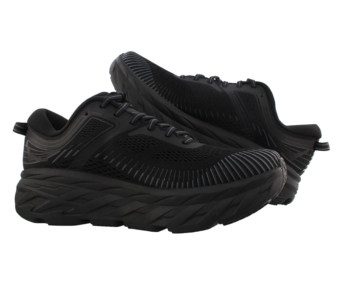 HOKA ONE ONE Bondi 7 Mens Shoes Size 9.5, Color: All Black