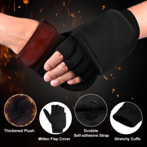 EEFOW Womens Winter Touchscreen Waterproof Gloves: Mens Cold Weather Warm Liner Touch Screen Glove Anti-Slip Thermal Thin Mittens for Driving Cycling Biking Black S